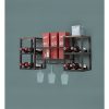 Wall Mounted Wine Rack 3 Stem Glass Holder Storage Organiser