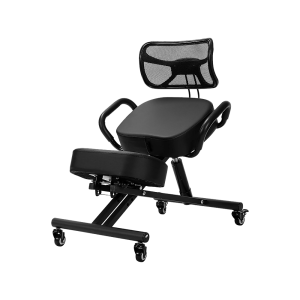 Ergonomic Kneeling Posture Chair with Backrest Adjustable Height and Casters