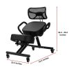 Ergonomic Kneeling Posture Chair with Backrest Adjustable Height and Casters