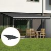 Outdoor Folding Arm Awning Retractable Sunshade Canopy Grey 3.0m x 2.5m