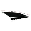 Outdoor Folding Arm Awning Retractable Sunshade Canopy Black 4.0m x 2.5m