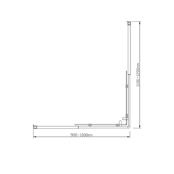 Adjustable 1000x1200mm Double Sliding Door Glass Shower Screen in Chrome