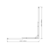 Adjustable 1100x1200mm Double Sliding Door Glass Shower Screen in Chrome