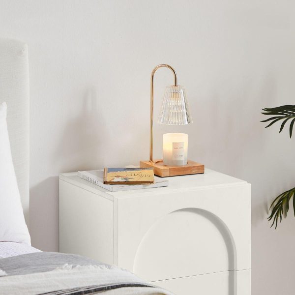 Dome White Bedside Table