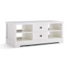 Margaux White Coastal Style Coffee Table with Drawers