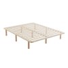 Platform Bed Base Frame Wooden Natural Pinewood – KING SINGLE