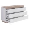 Ashley Coastal White Wooden Chest of 6 Drawers