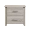 Catskill 2 Drawers Bedside Table In White Oak