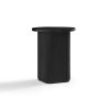 Tate Black Round Column Side Table