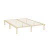 Bed Frame Queen Size Wooden Base Mattress Platform Timber Pine AMBA