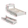 Bed Frame Single Size Mattress Base wtih Charging Ports 2 Storage Drawers