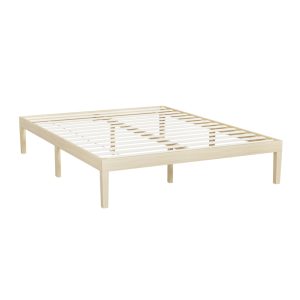 Bed Frame Double Size Wooden Base Mattress Platform Timber Pine BRUNO