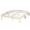 Bed Frame Queen Size Wooden Base Mattress Platform Timber Pine BRUNO