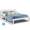 Arrow Bed Frame Full Wooden Mattress Base Timber Platform – DOUBLE