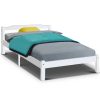 Arrow Bed Frame Full Wooden Mattress Base Timber Platform – KING SINGLE