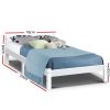 Arrow Bed Frame Full Wooden Mattress Base Timber Platform – KING SINGLE