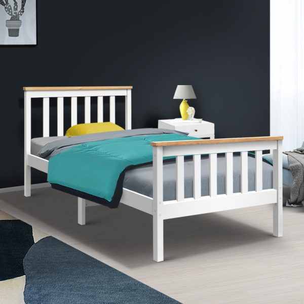 Ampthill Wooden Bed Frame PONY Timber Mattress Base Bedroom Kids – SINGLE