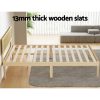 Bed Frame Double Size Wooden Base Mattress Platform Timber Pine YUMI