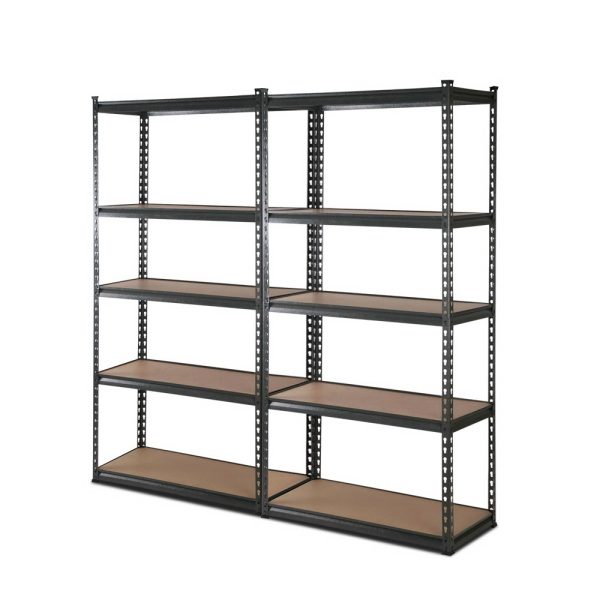 2×1.8M Garage Shelving Warehouse Rack Pallet Racking Storage Charcoal