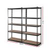 2×1.8M Garage Shelving Warehouse Rack Pallet Racking Storage Charcoal