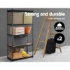 2×1.8M Garage Shelving Warehouse Rack Pallet Racking Storage Charcoal