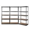 3×1.8M 5-Shelves Steel Warehouse Shelving Racking Garage Storage Rack Grey