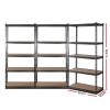 3×1.8M 5-Shelves Steel Warehouse Shelving Racking Garage Storage Rack Grey