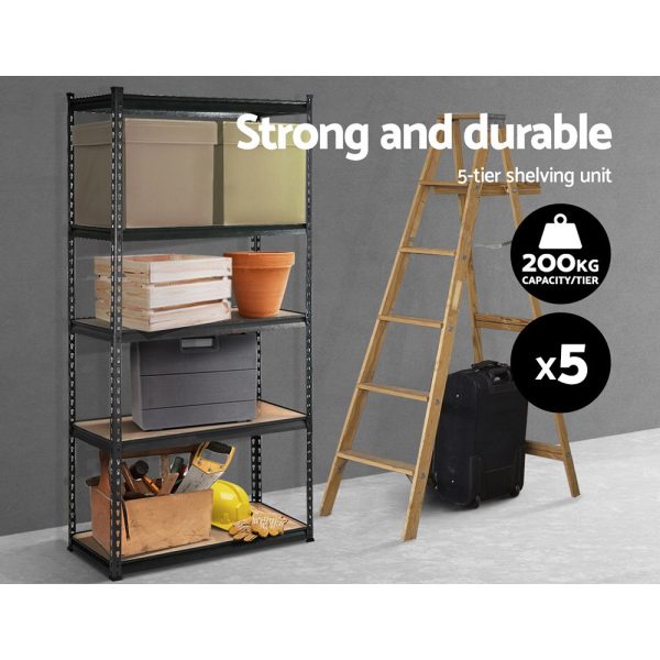 5×1.8M Garage Shelving Warehouse Rack Pallet Racking Storage Charcoal