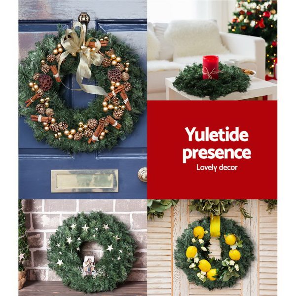 60cm Christmas Wreath Garland Xmas Decorations Wedding Party