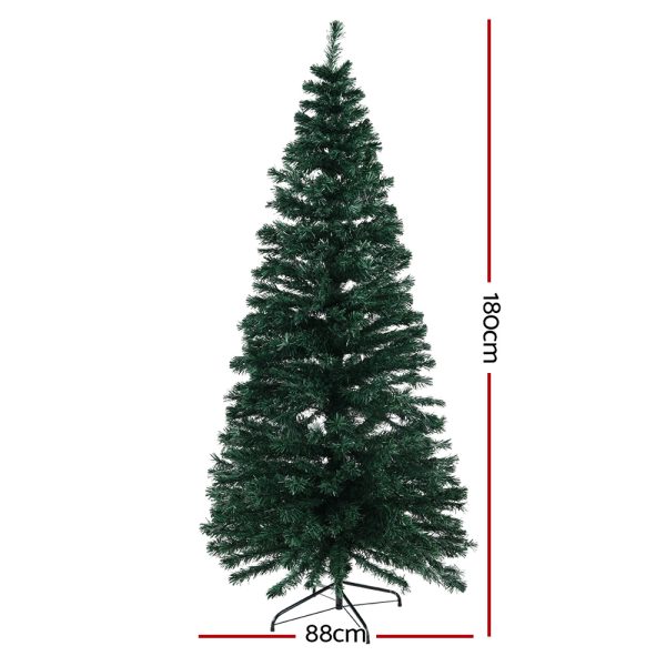 Jingle Jollys Christmas Tree LED Xmas trees Optic Fibre Warm White