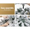 Jingle Jollys Christmas Tree Xmas Trees Decorations Snowy Tips – 6ft