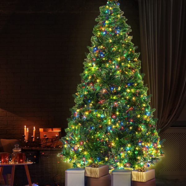 Christmas Tree 2.1m Xmas Tree Decoration 8 Light Mode Multi Colour