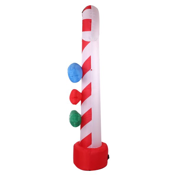 Christmas Inflatable Candy Pole 2.4M Illuminated Decorations