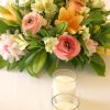 10 White Wax Clear Glass Holder Votive Candle – Wedding Event Centrepiece Table Decoration