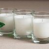 10 White Wax Clear Glass Holder Votive Candle – Wedding Event Centrepiece Table Decoration